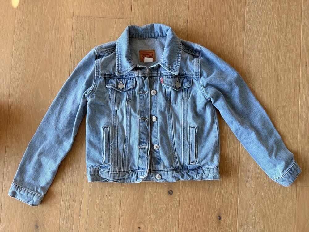 LEVI'S Youth Denim Trucker Jacket Medium Cotton Blue Jean Jacket